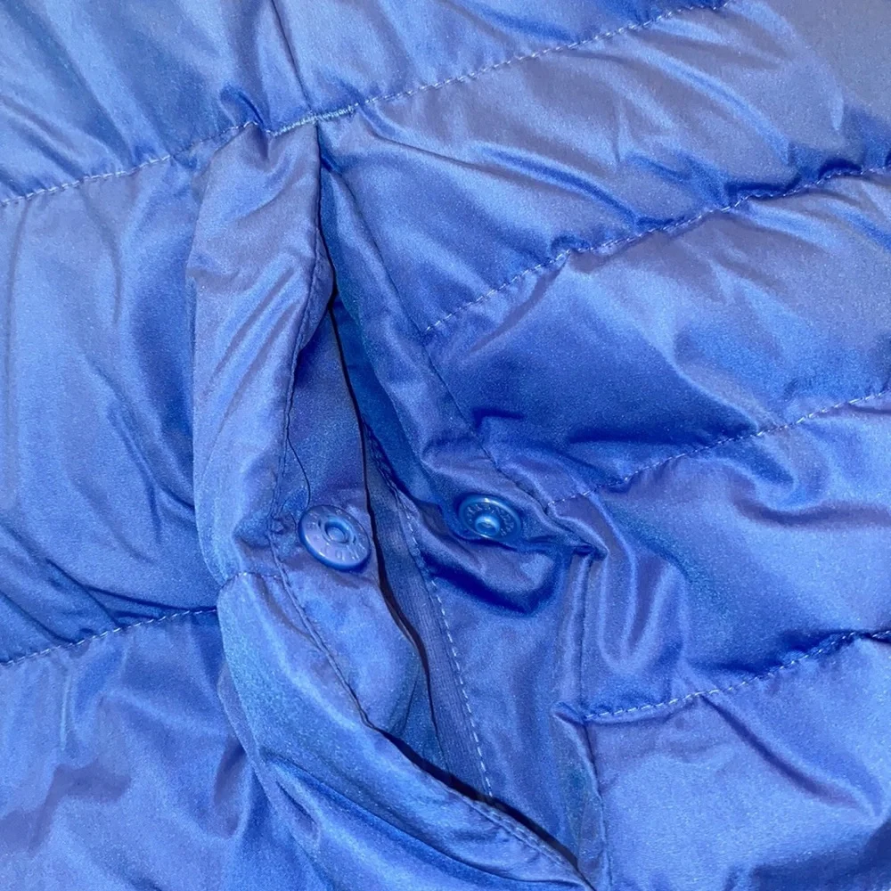 Lands’ End Blue Puffer Jacket SIZE XL (18) Quilted Lightweight Zip Coat